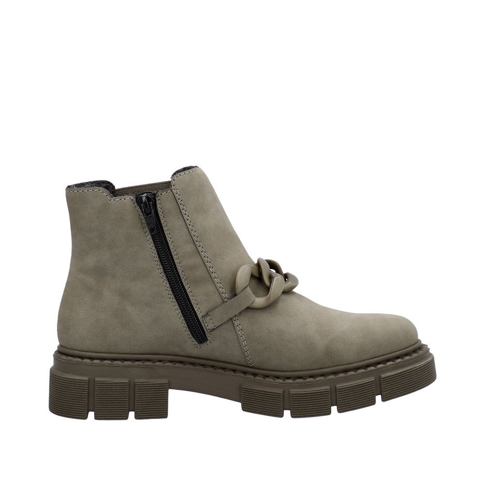 Rieker Antistress Damen Chelsea- Boots Kettendetail grün S23 M3873-52 
