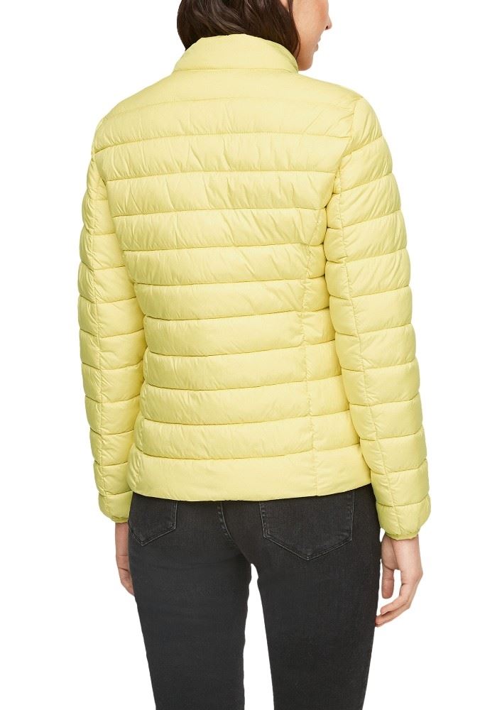 s.Oliver Jacke mit Steppung Stehkragen Knopfleiste gelb S21 2063722 