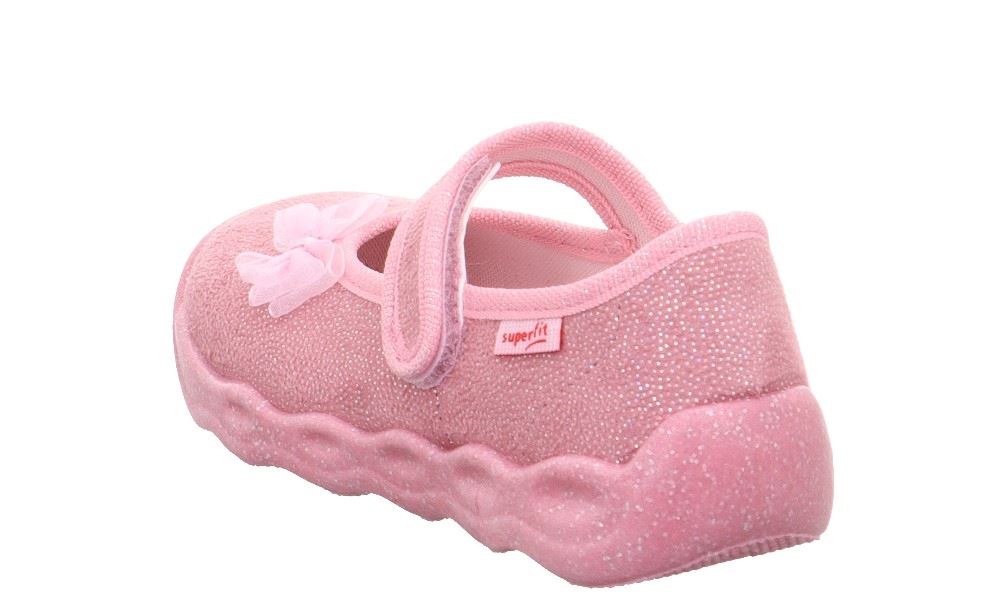 superfit BUBBLE Rosa Hausschuh mit Klettverschluss 1-006271-5500 