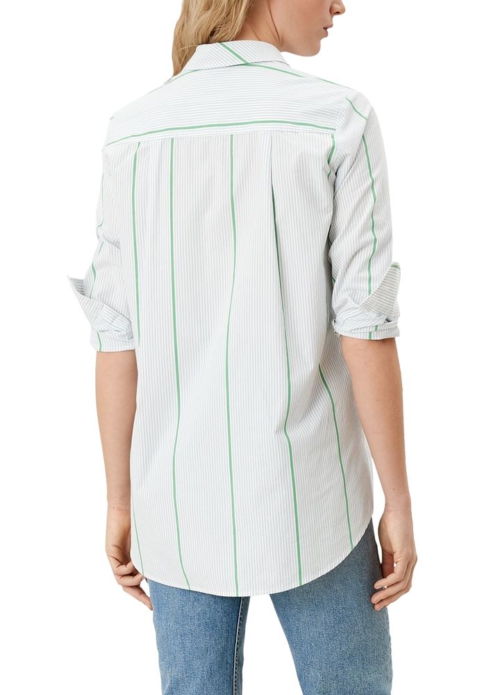 s.Oliver Bluse legere gestreift weiß S12  2110400 L | Light Blue Stri | 