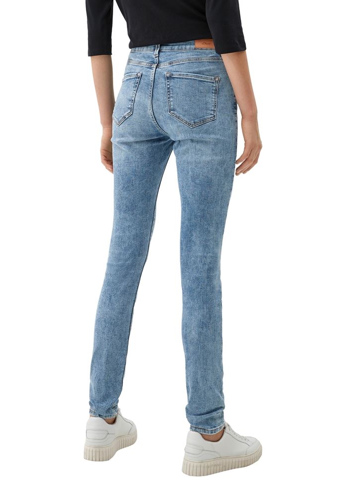 s.Oliver Damen Izabell Skinny- Jeans 7/8 Länge blau S22 2120618 34 | 54Z4 BLUE | L28