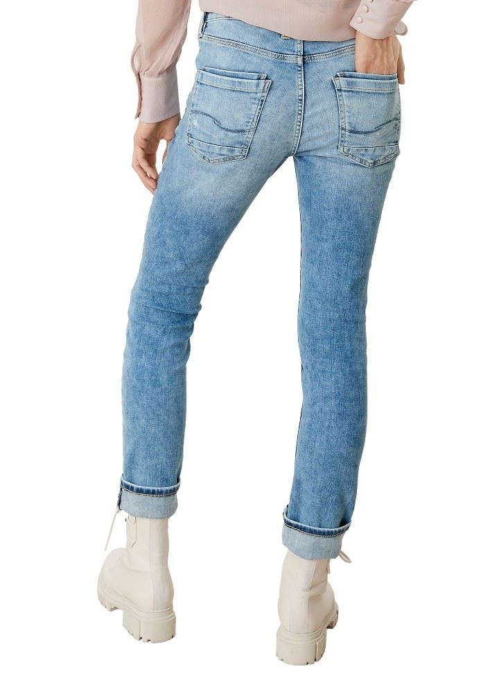 QS designed by Jeans Slim Leg Mid Rise hellblau S12 2107904 