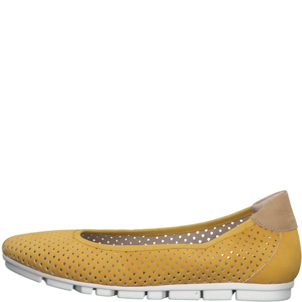 s.Oliver Klassischer Ballerina gelb 5-5-22100-24 38 | 601 SAFFRON | 