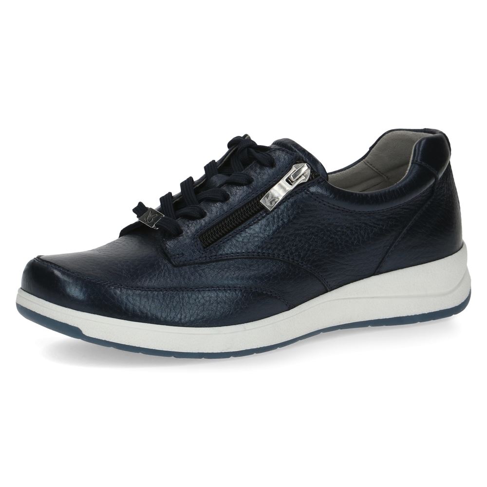 Caprice walking on Air Damen Sneaker Leder Wechselfußbett blau S13  9-9-23751-20 