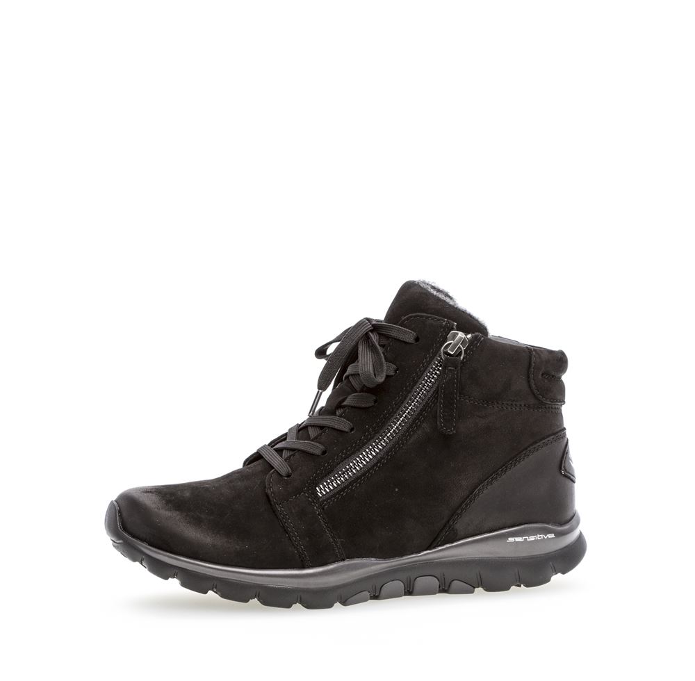 Gabor rollingsoft Schnürstiefelette schwarz S21 76.868.47 