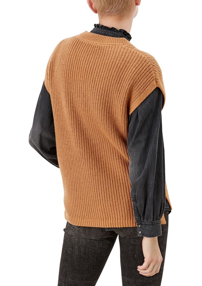 s.Oliver Pullunder V - Ausschnitt caramel S21 2108208 46 | 8469 Caramel | 