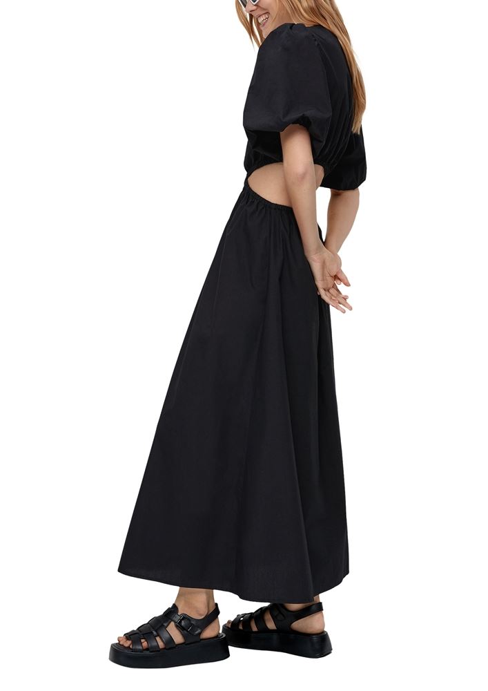 QS designed by Zweiteiliges Popeline-Kleid schwarz S13  2126833 