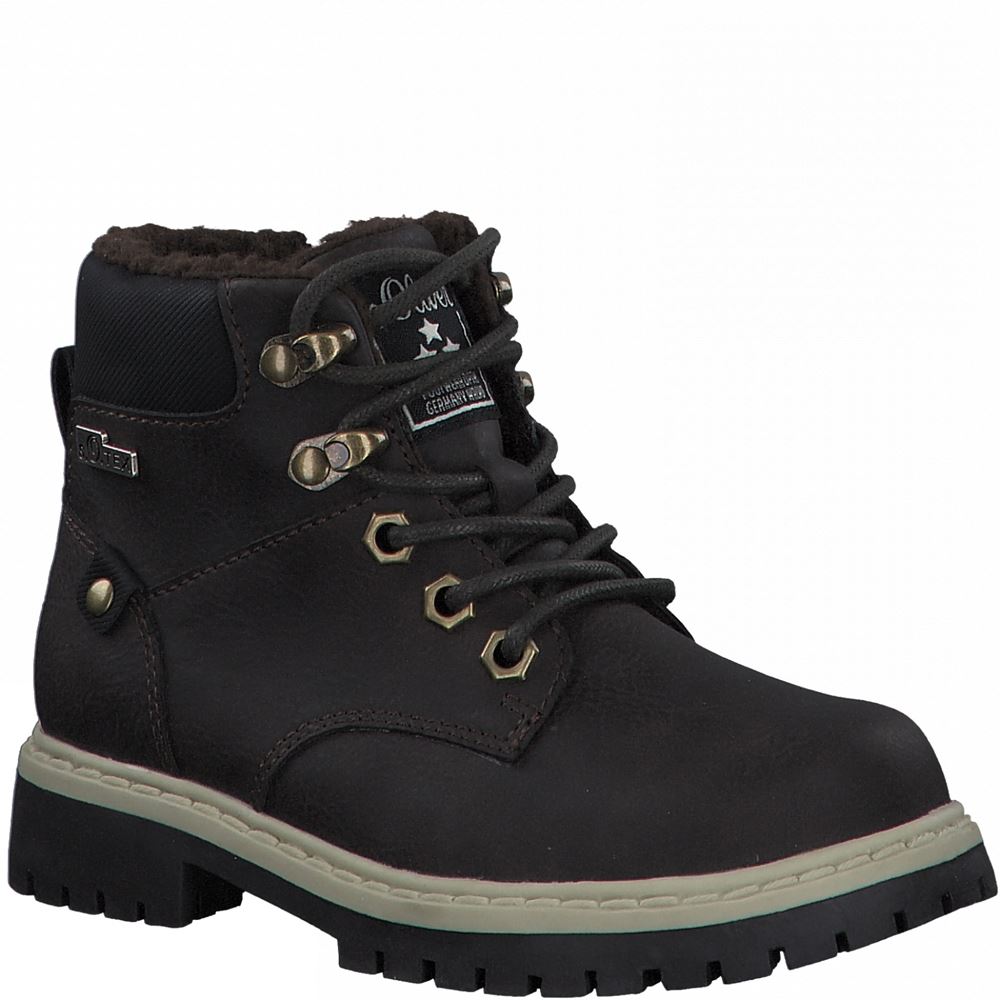 s.Oliver Schnürboots braun Tex - Membran Reißverschluss S21 5-5-46101-27 