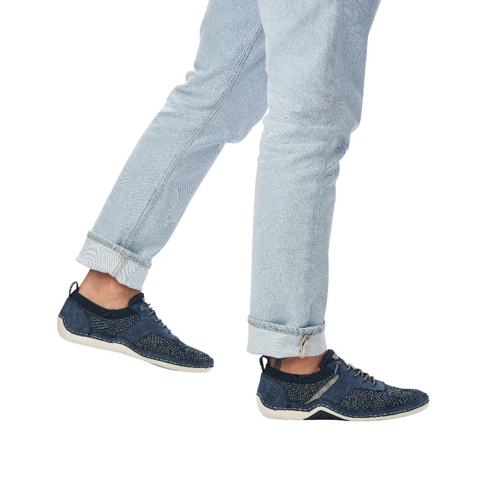 Rieker Herren Schnürschuhe pazifikblau 07551-15 41 | baltik/baltik/g | G