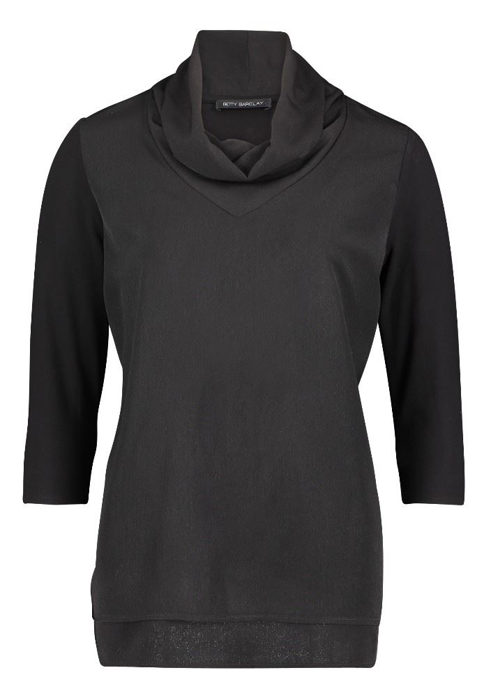 Betty Barclay Blusenshirt 3/4 Arm Wasserfallausschnitt schwarz S21 20472646 