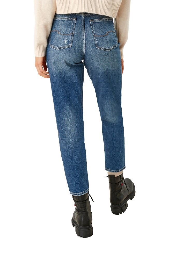 QS designed by Jeans Mom Fit Relaxed blau S12 2105913 34 | 57Z4 dark blue | 