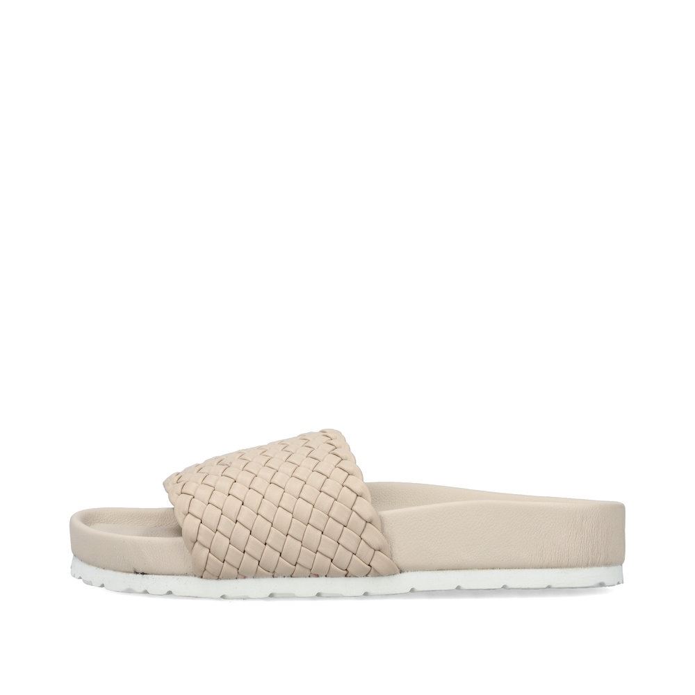 Rieker Damen Pantoletten hellbeige S13 68381-62 