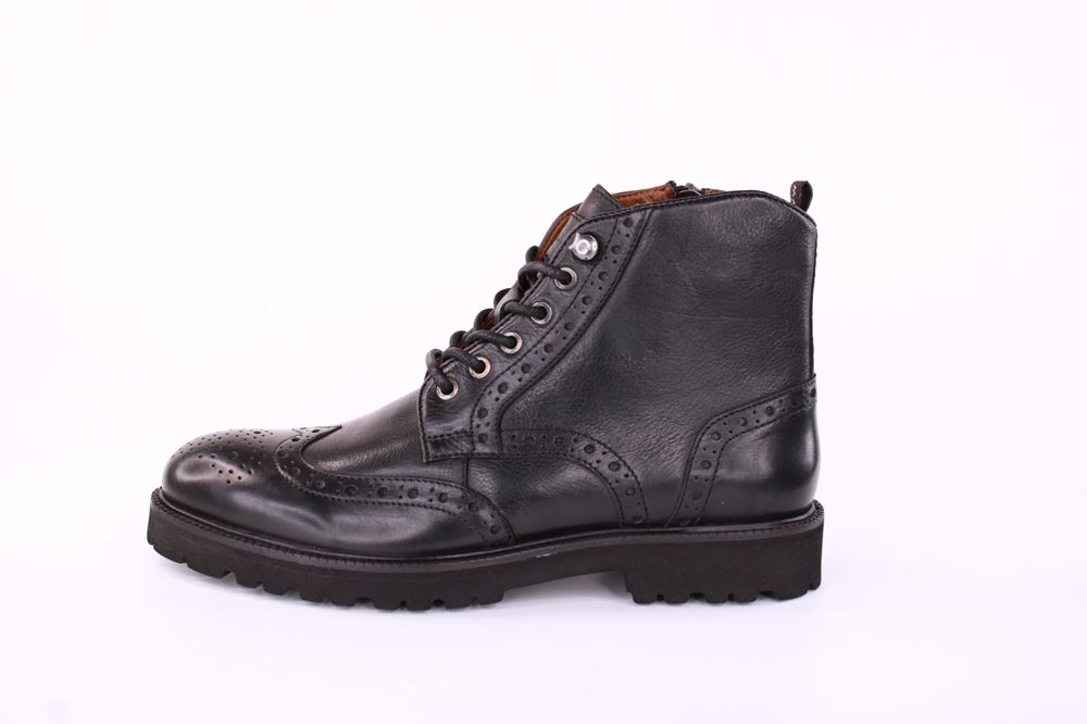 Marc Shoes Herren Schnürboot Brogue Lochverzierung schwarz S21 831631 42 | 00671 black | 