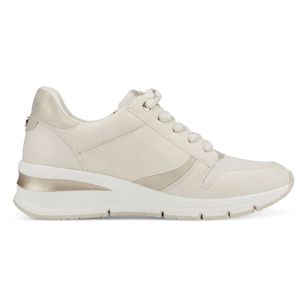 Tamaris Sneaker Keilabsatz Wechselfußbettbeige, blau S13 1-1-23702-20 40 | 890 NAVY COMB | 