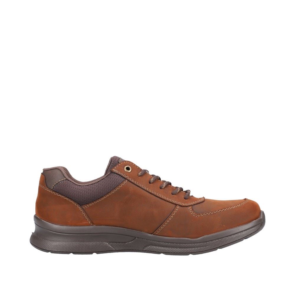Rieker Antistress Herren Schnürhalbschuh Sneaker Veloursleder braun S22 14811-22 43 | noce/moro/kaffe | H