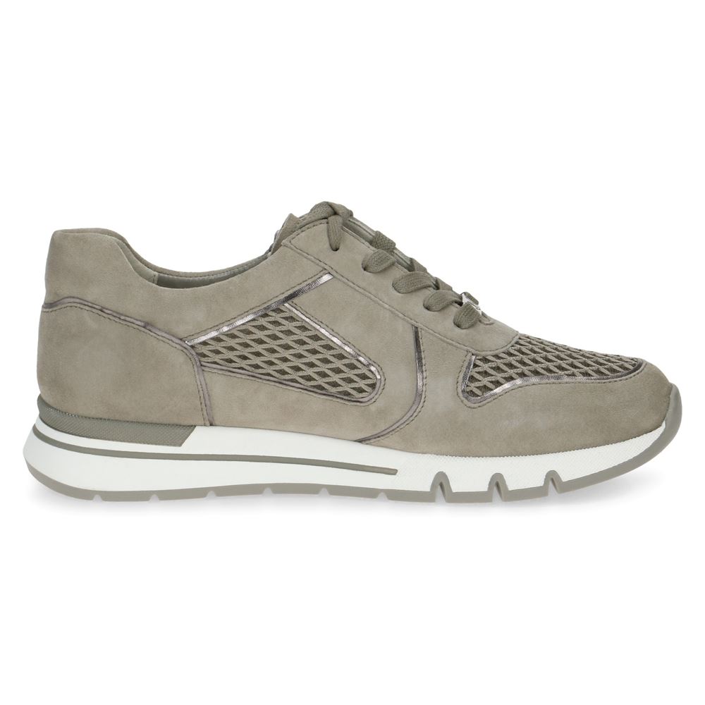Caprice walking on Air Damen Sneaker Wechselfußbett Airmotion grau grün S13 9-9-23706-20 