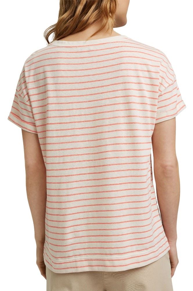 ESPRIT T- Shirt organic cotton 041EE1K364 L | E635 ORANGE RED | 
