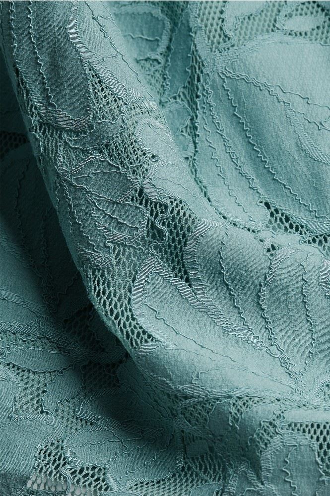 ESPRIT COLLECTION Bluse aus floraler Spitze blau 041EO1F329 40 | E460 DARK TURQU | 