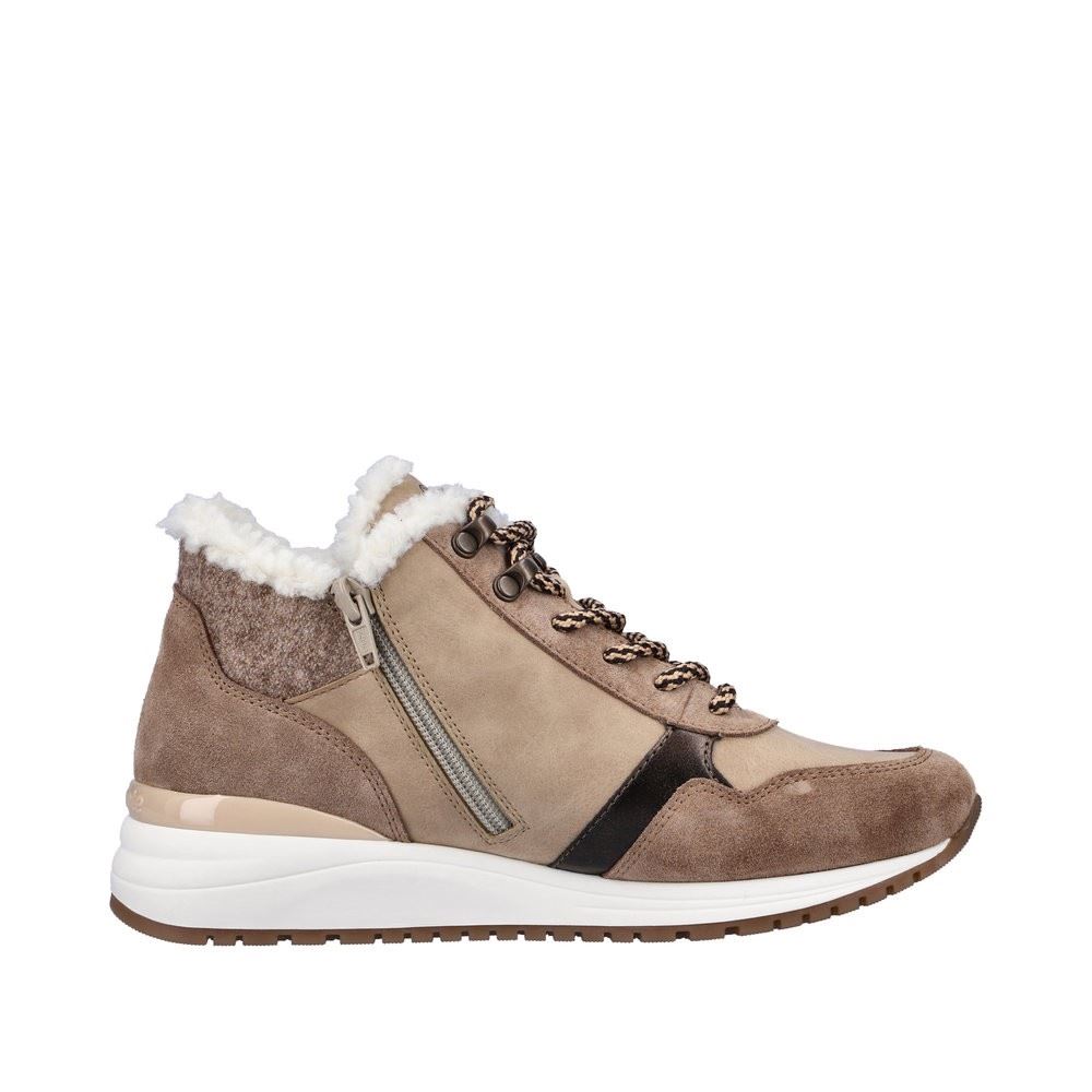 Remonte Damen Sneaker High Schnürschuh Wechselfußbett Warmfutter braun S22 R3772-60 