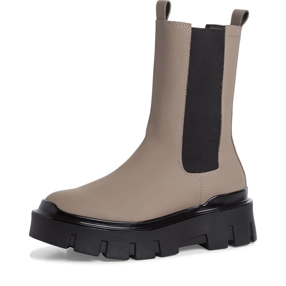 Tamaris Chelsea Boot derbe Sohle TOUCHit Fußbett grau S22 1-1-25904-29 38 | 341 TAUPE | 