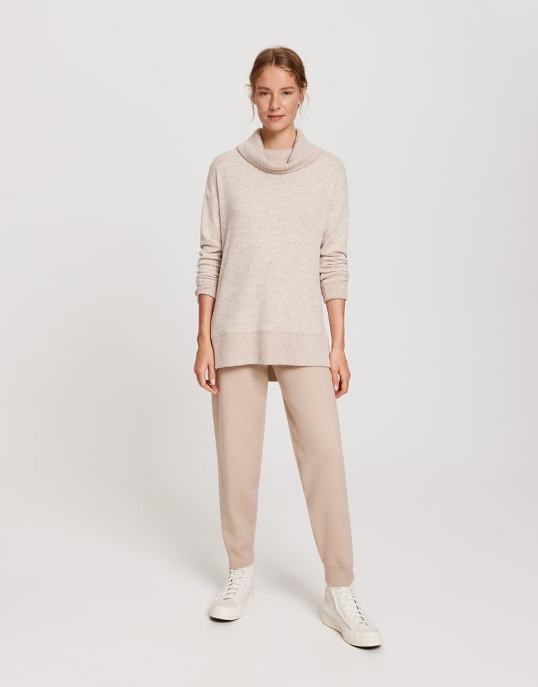 OPUS Rollkragenshirt Samanta beige S21 247685984 44 | 2088 macadamia | 