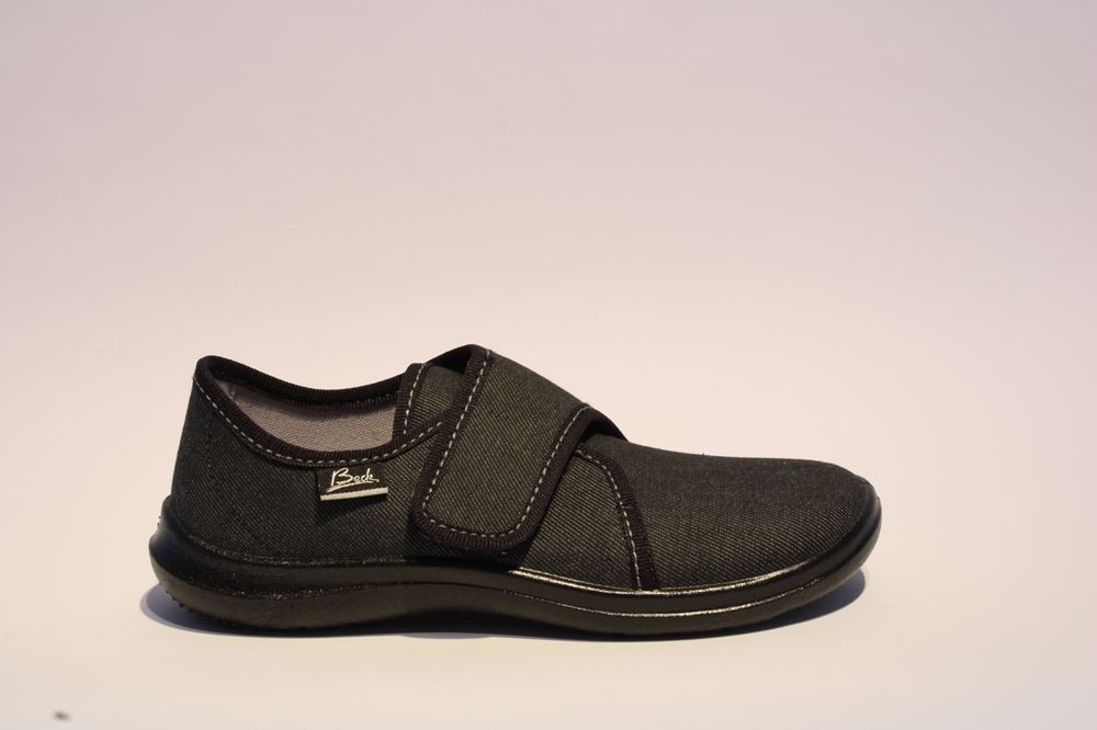 Beck Hausschuh Jungen Klettverschluss schwarz 550/02 33 | schwarz | 