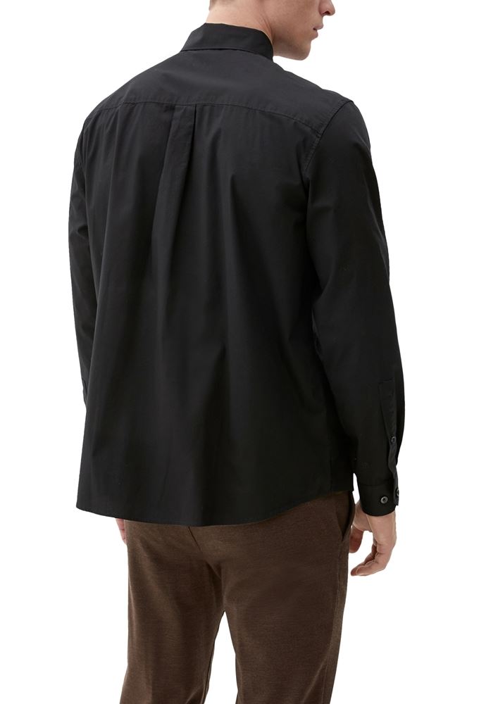 s.Oliver Hemd aus Baumwollstretch grau S22  2125760 M | 9999 GREY/BLACK | 