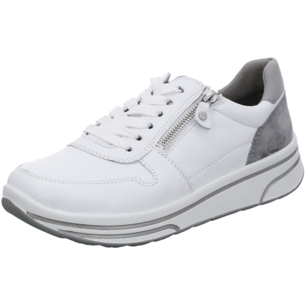 ARA SAPPORO Sneaker Reißverschluss Leder weiß 1232440 