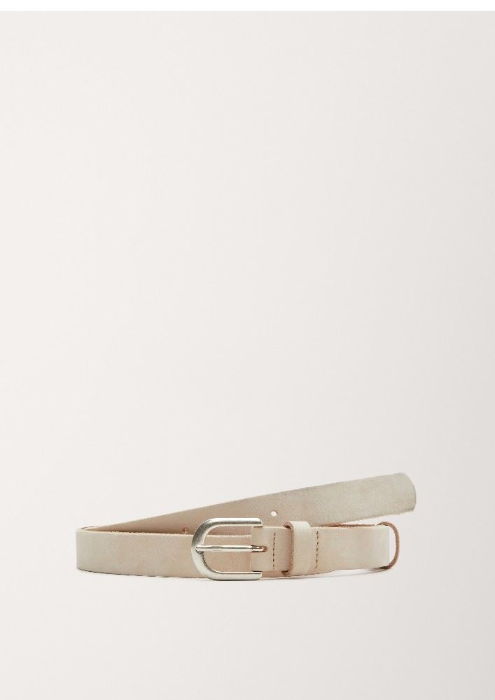s.Oliver Gürtel aus Veloursleder beige und schwarz 2112133 