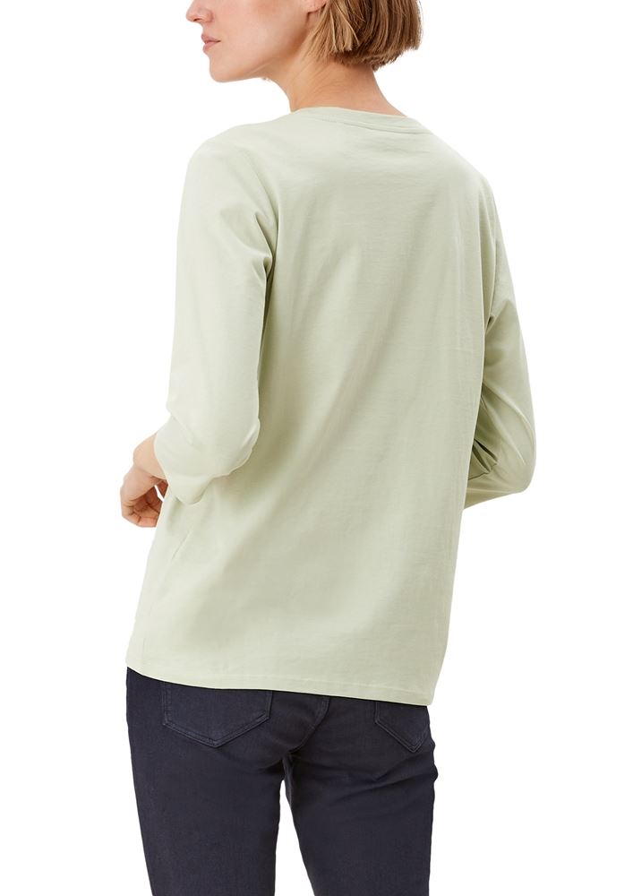 s.Oliver T- Shirt  Frontprint 3/4 Arm grün  2109571 XL | 72D1 sage place | 