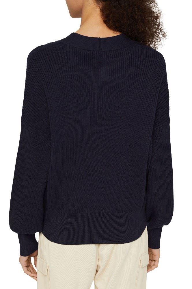 EDC Cardigan Strickjacke Biobaumwolle  blau S12 992CC1I302 