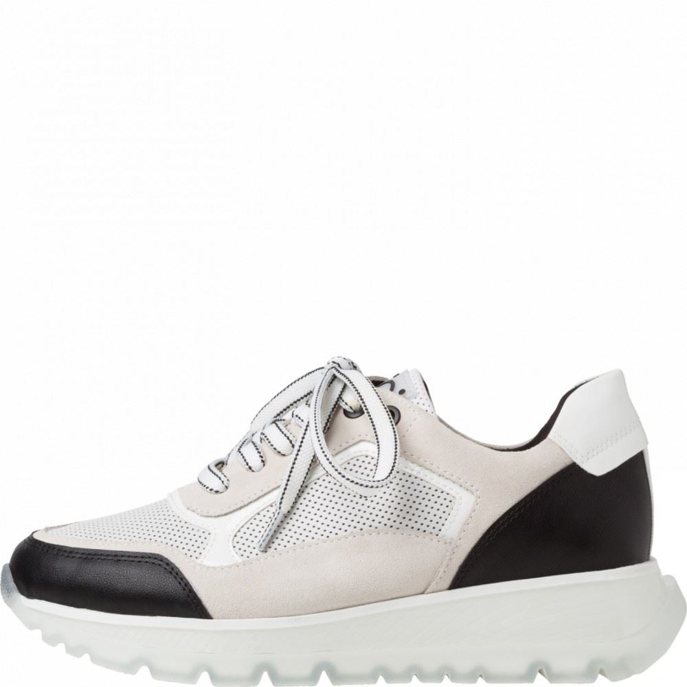 Marco Tozzi Guido Maria Kretschmer Sneaker Schnürer Plateau weiß 2-2-83702-26 41 | 110 WHITE/BLACK | 