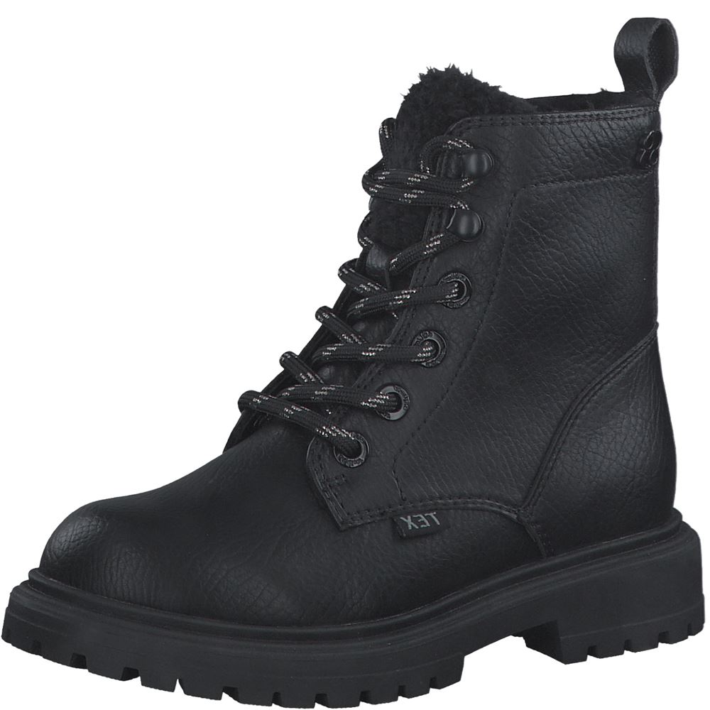 s.Oliver Mädchen Winterboots Winterstiefel TEX- Membran Warmfutter schwarz S22  5-5-46208-29 33 | 001 BLACK | 