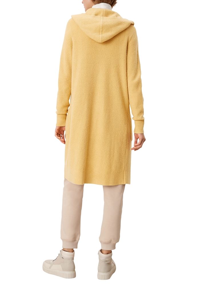 s.Oliver Cardigan Strickjacke lang Kapuze gelb S21 2106624 