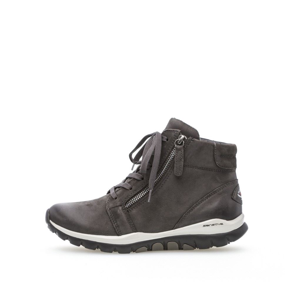 Gabor rollingsoft Schnüstiefelette grau S21 76.868.39 4,5 | dark-grey (Mel. | 
