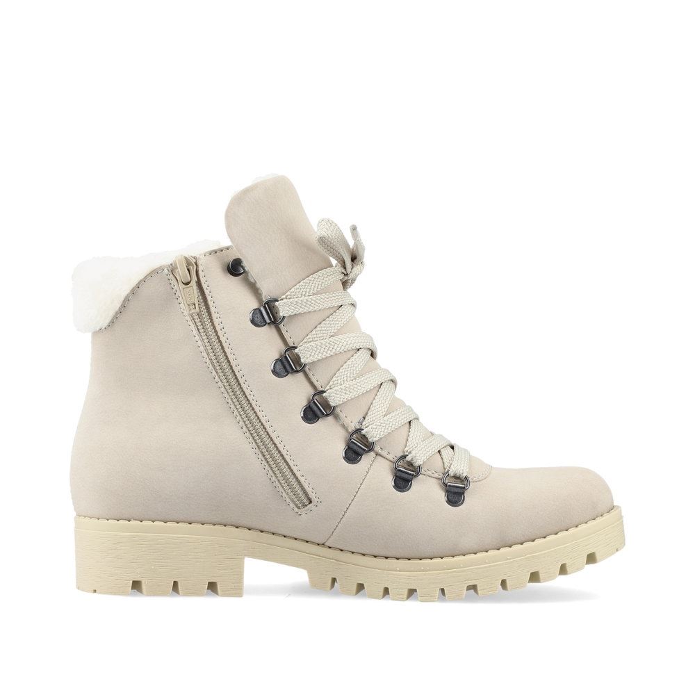 Rieker Antistress Schnürstiefel Schnürboot TEX- Membra beige S21 78535-60 37 | cliff/bianco | F