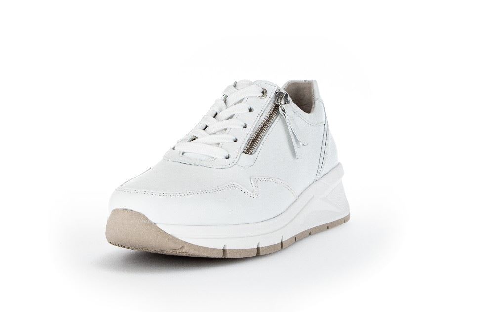 Gabor Sneaker low Leder Comfort- Mehrweite Wechselfußbett weiß S12 86.587.50 7 | weiss | H