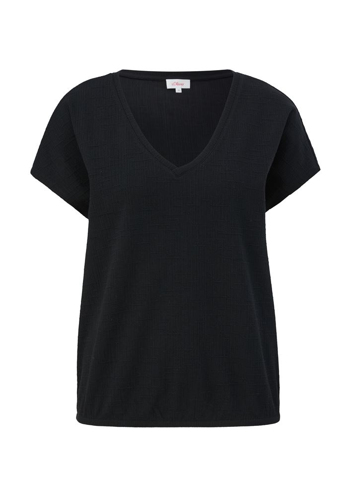 s.Oliver T-Shirt mit Fledermausärmeln weiß, grün, schwarz S13  2130700 