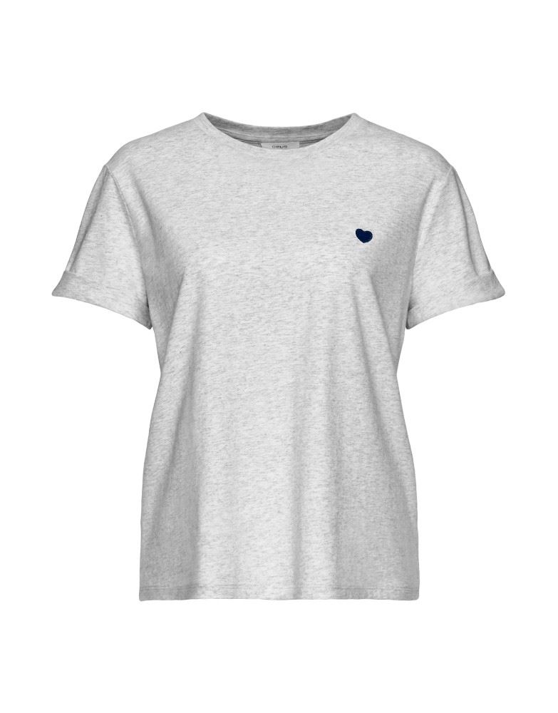 OPUS Shirt Motiv Herz Noos 245305607 38 | 8072 easy grey | 