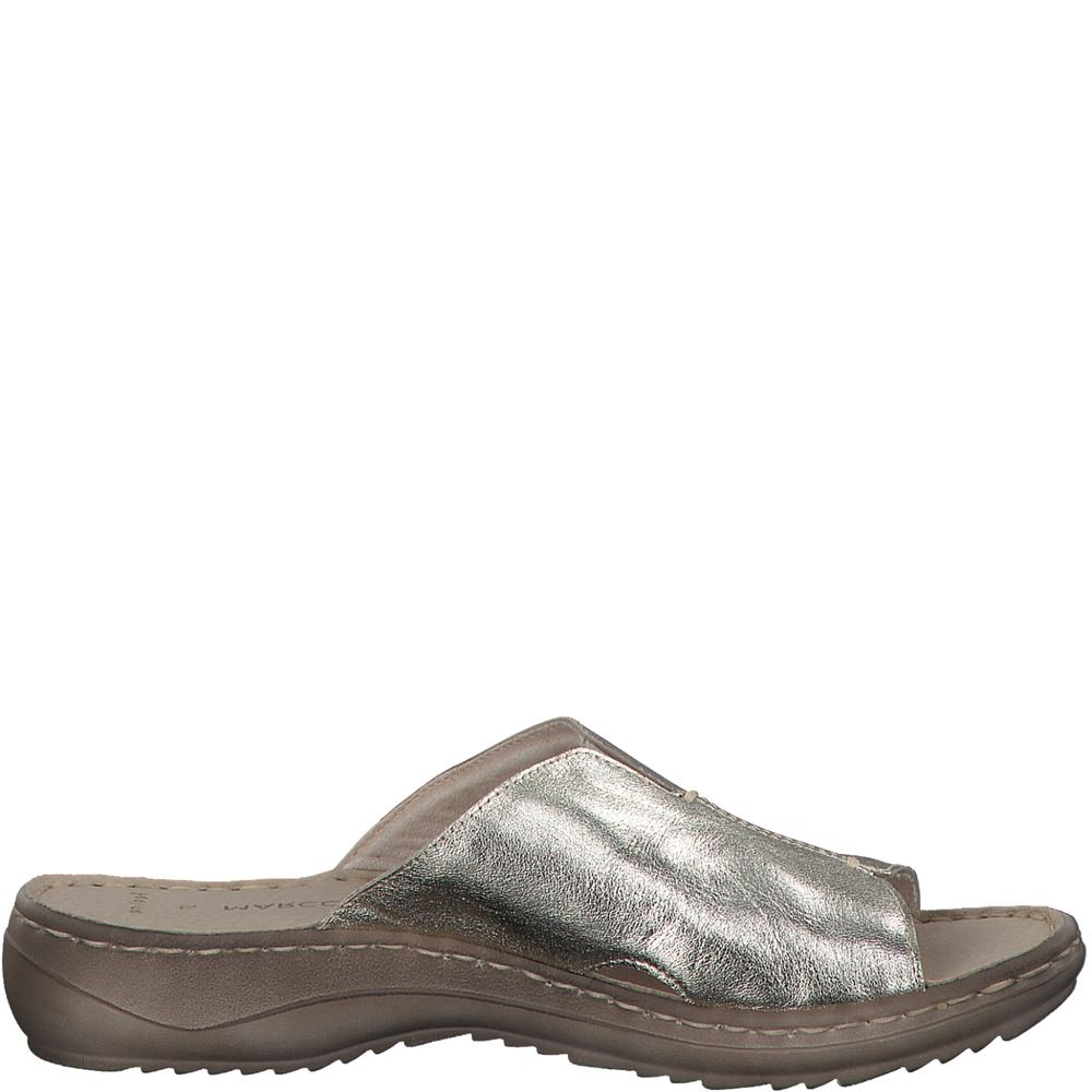 Marco Tozzi Pantolette Leder weiß, platinum S13 2-2-27901-20 