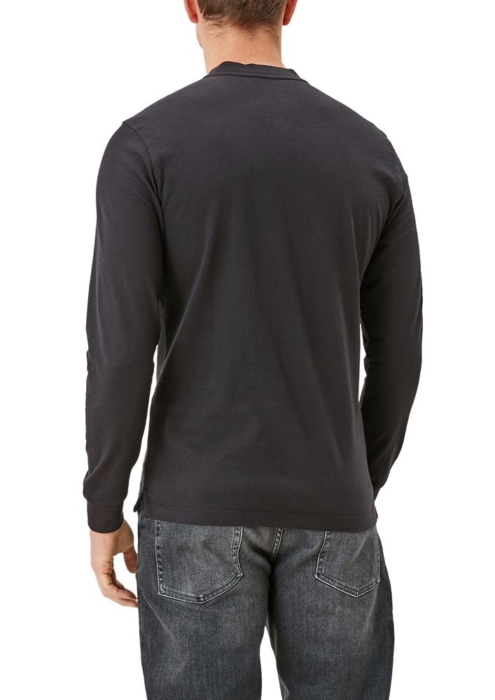 s.Oliver Henley- Shirt langarm blau schwarz S12  2116858 XXXL | 9999 black | 