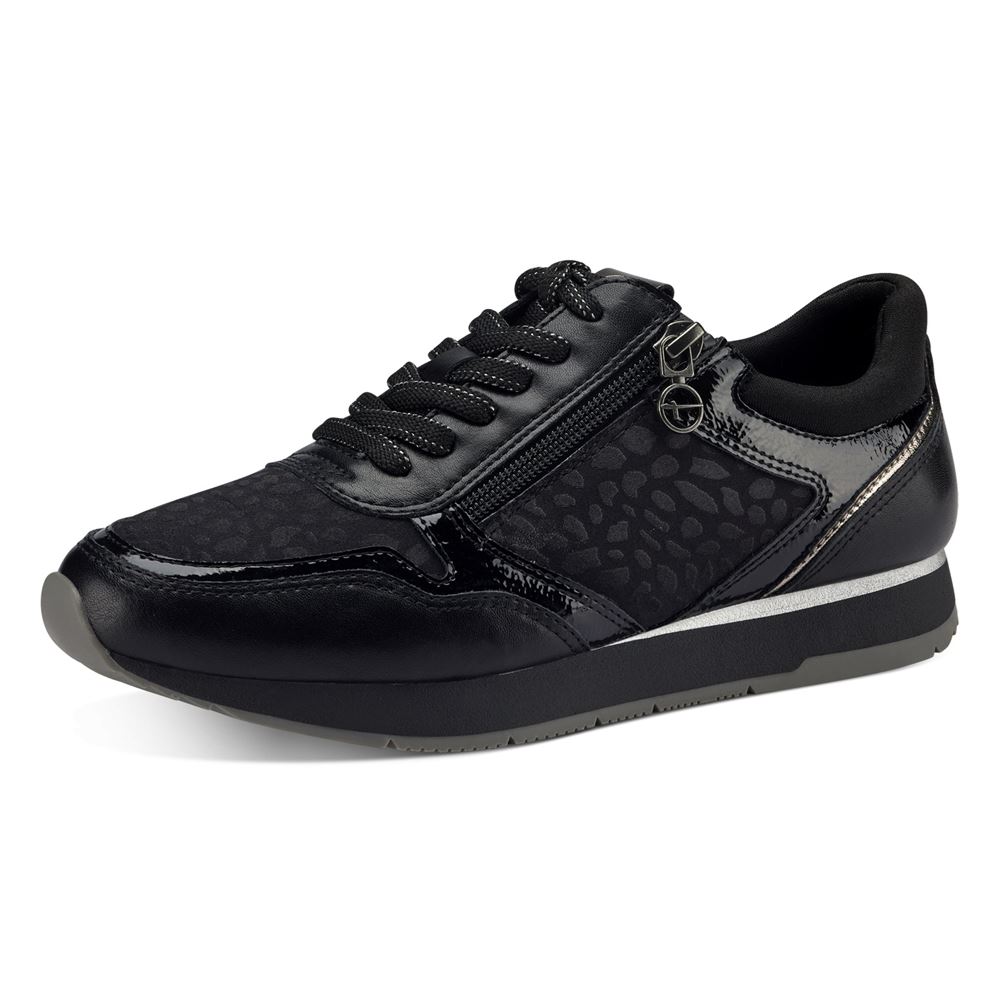 Tamaris Sneaker Schnürschuh Wechselfußbett schwarz S13 1-1-23603-20 36 | 085 BLACK UNI C | 