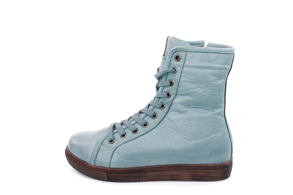 Andrea Conti Damen Schnürboots Schnürstiefelette Leder Warmfutter blau S22 0342856797 