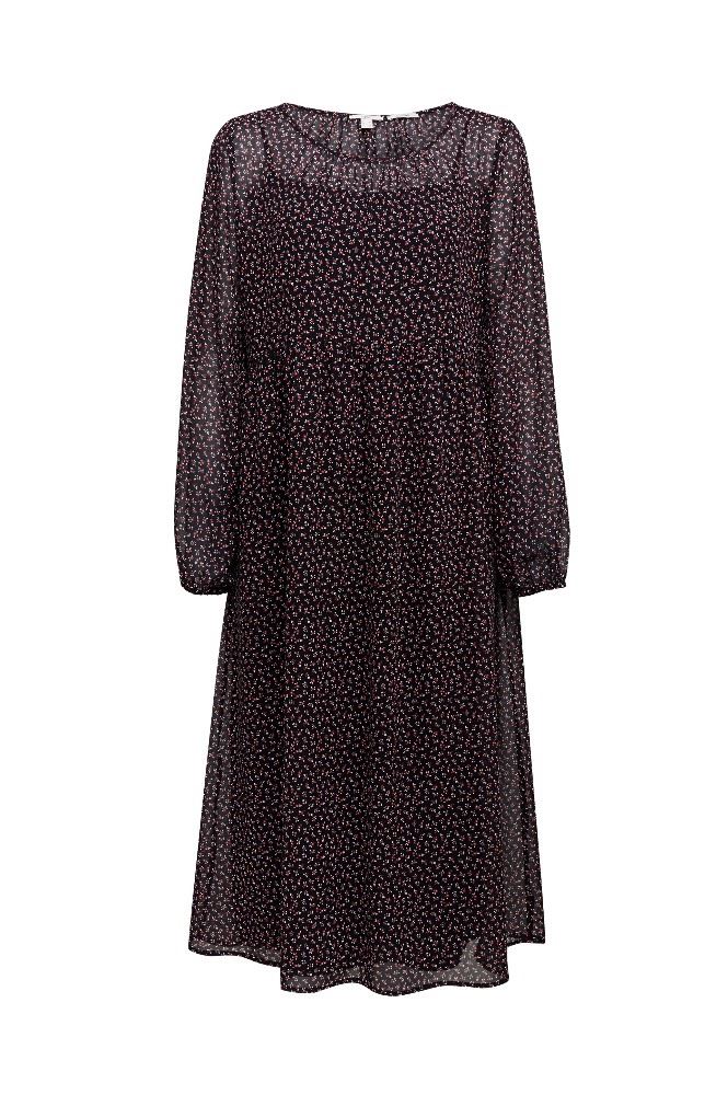 EDC Kleid Midi Chiffon 090CC1E311 36 | C003 BLACK 3 | 