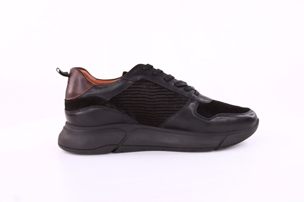 Marc Shoes Herren Sneaker LUCAS Schnürschuh Leder schwarz S21 831711 42 | 01197 black | 