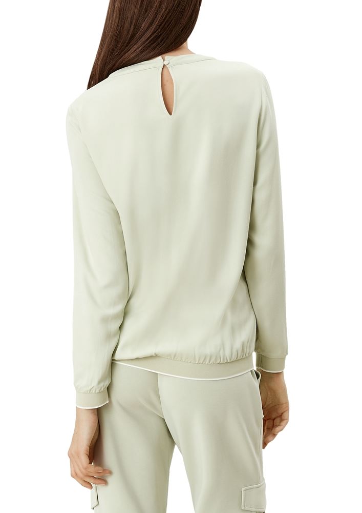 s.Oliver Bluse mit Rippbündchen grün blau S12  2117612 40 | 7206 light gree | 