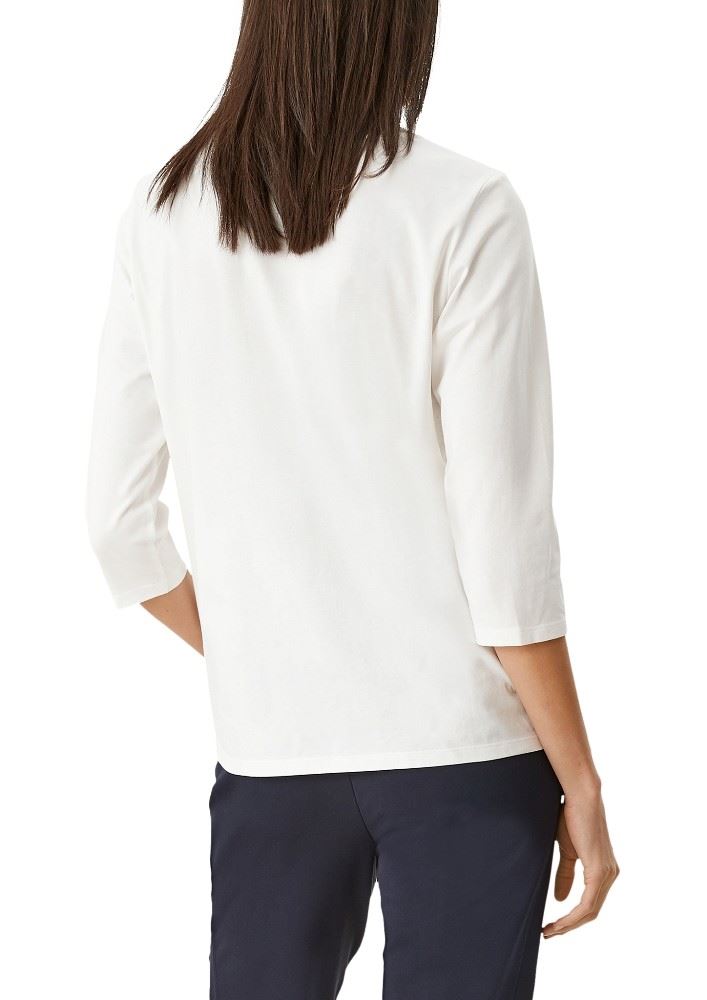 s.Oliver Jerseyshirt mit Frontprint 3/4 Arm 2110442 L | 02D1 off-white | 