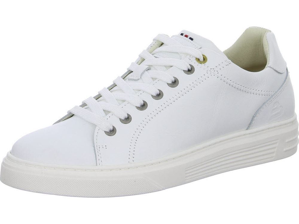 Bullboxer Herren Sneaker Schnürschuh Leder weiß S13 213K26611F 