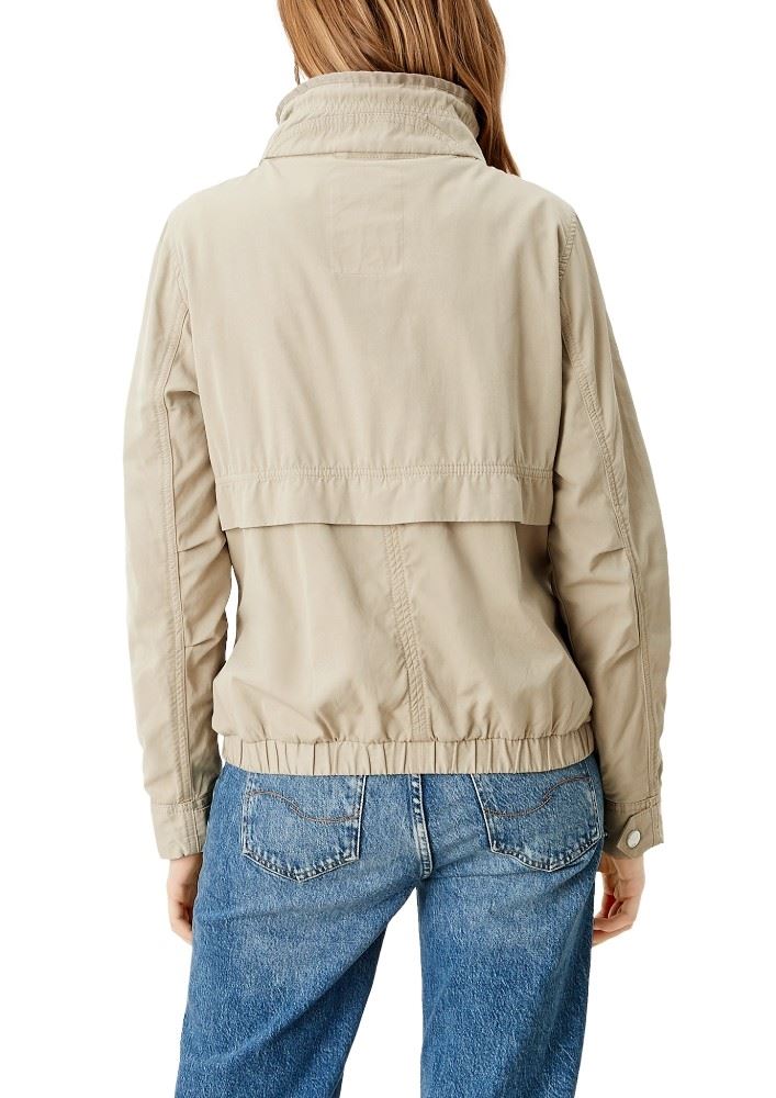 QS designed by Jacke Übergang  Twillstruktur blau grün beige grau S15 2109534 XS | 8180 biscotti | 