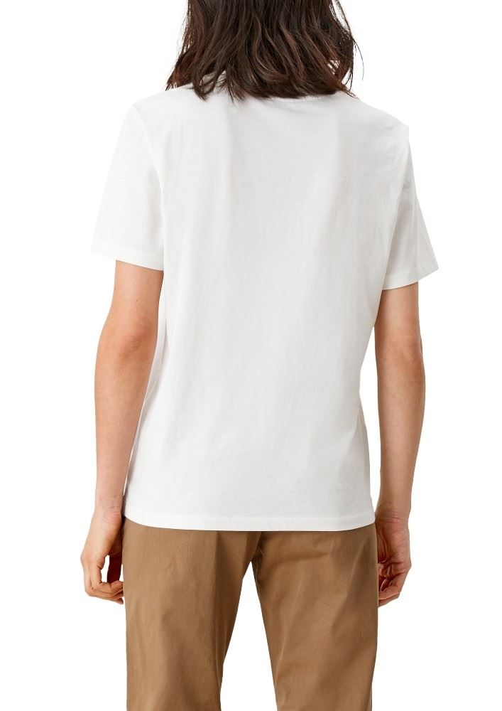 s.Oliver Shirt Baumwolle mit Stickerei 2114700 XL | 02D0 off white | 